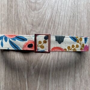 The Foggy Dog Collar - Floral, Rose gold Hardware, Large